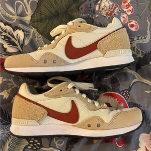 Nike Beige and Burgundy Athletic Shoes
